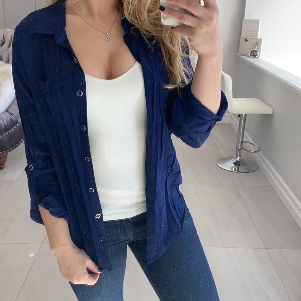 Blue Button Down - image 1